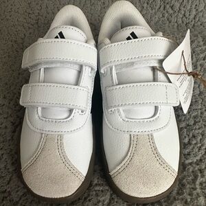 Adidas Kids White and Beige Sneakers